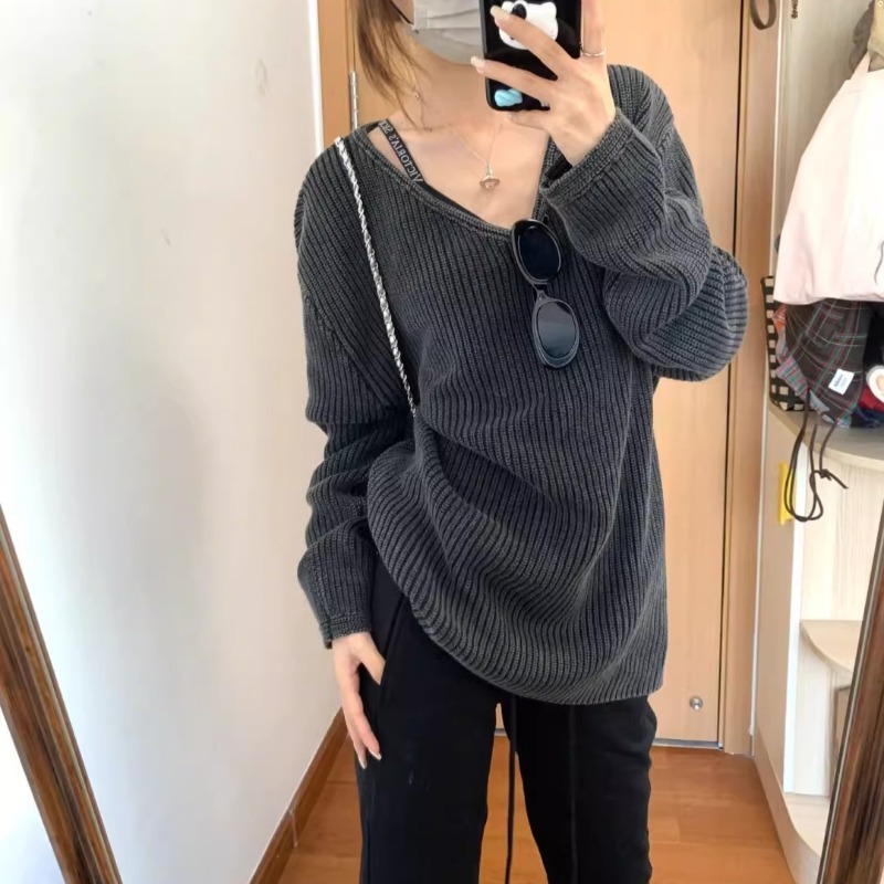 Street Fashion Winter 2025 - Suéter informal de manga larga para