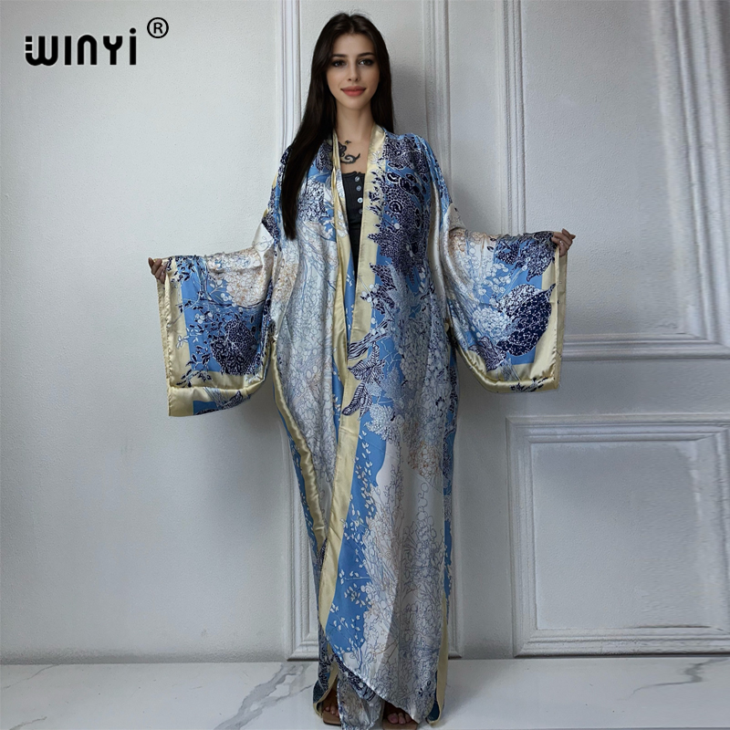Street Fashion Dubai - WINYI-kimono con estampado bohemio de África