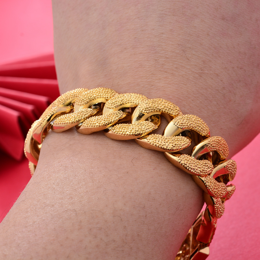 Street Fashion Dubai - Pulsera de Color dorado de Dubái