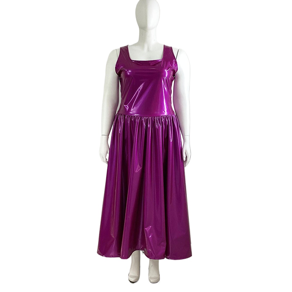 Queen Street Fashion - Vestido sin mangas de PVC para