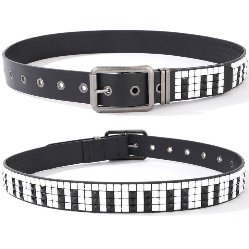 Street Fashion Reference - Cinturón ligero PU 31BB con cierre