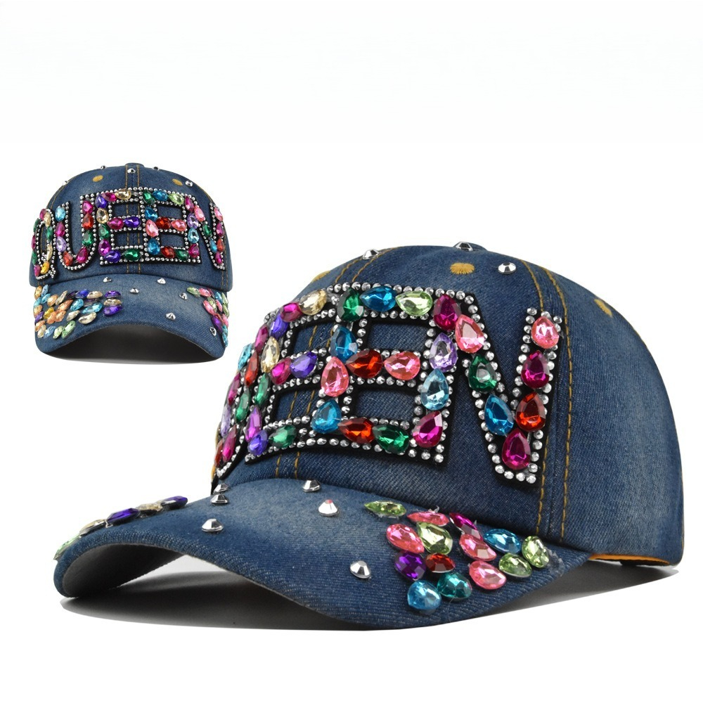 Queen Street Fashion - Gorras de béisbol vaqueras con diamantes