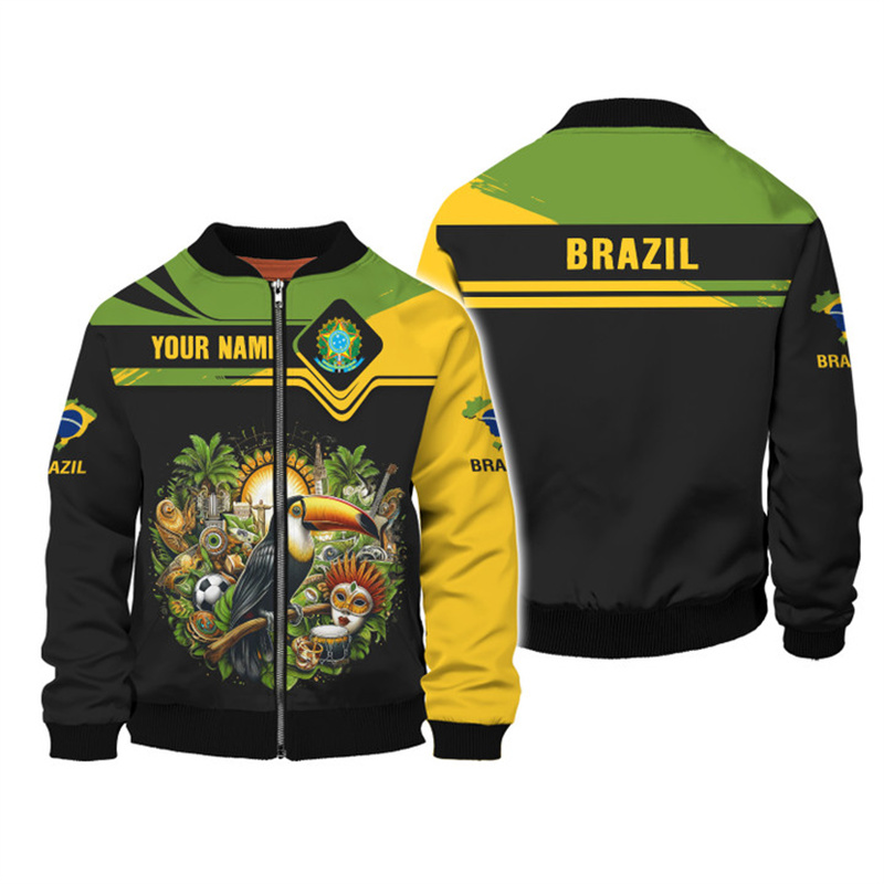 Street Fashion Brazil - Chaqueta con estampado 3D de emblema