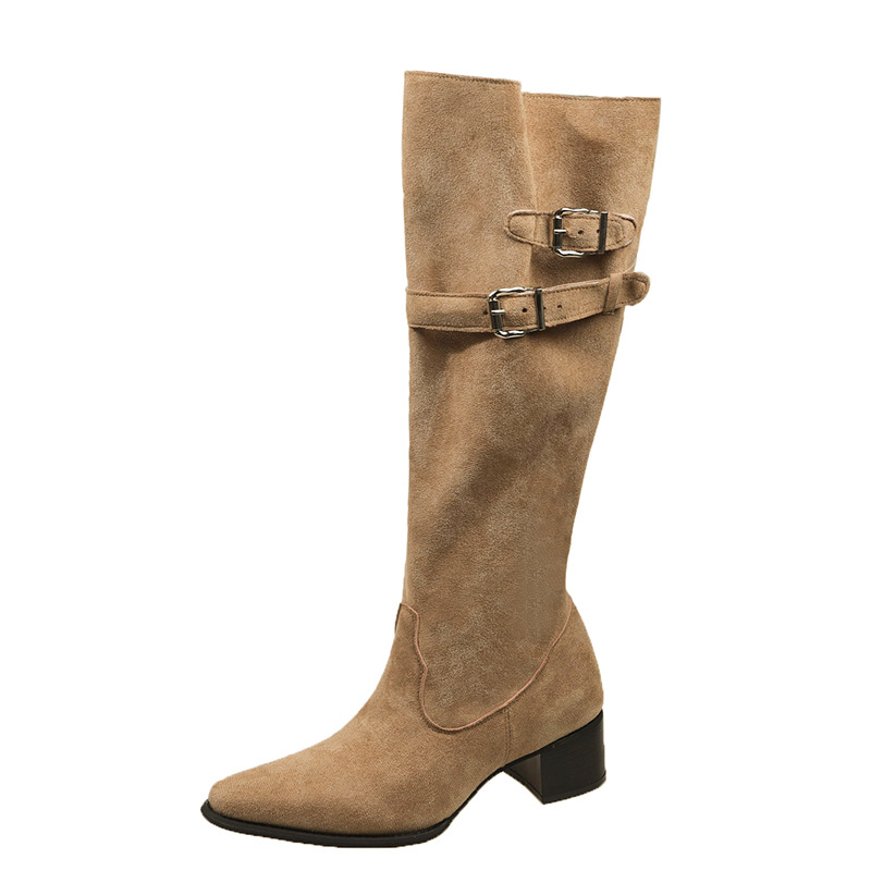 Botas de ante Vintage para muj - Street Fashion Winter 2025 reseña y precio