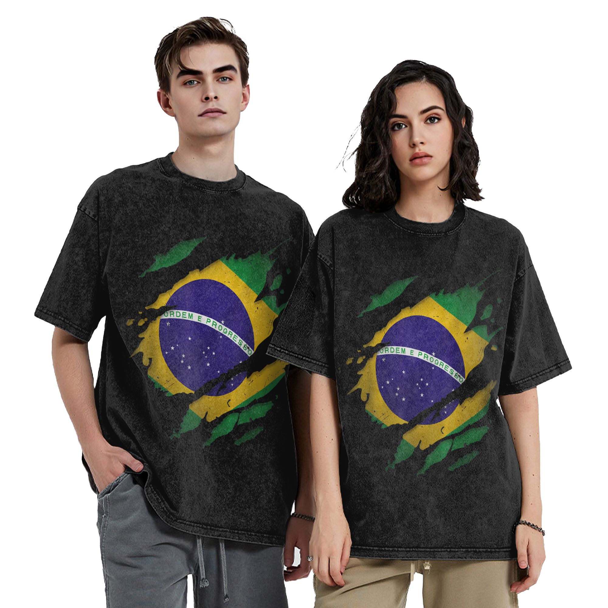 Camiseta con Estampado de la B - Street Fashion Brazil reseña y precio