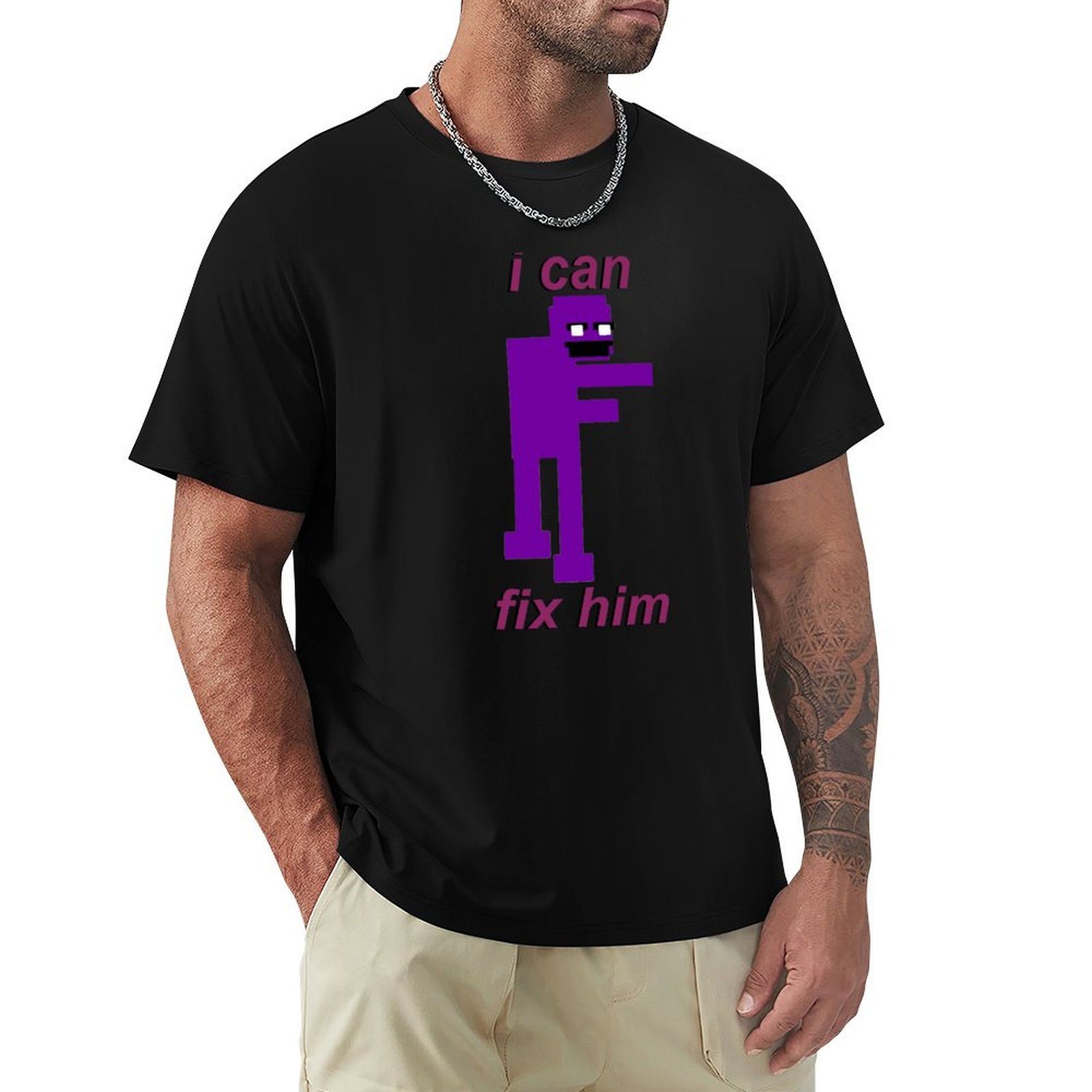 Camiseta Purple Guy I can fix  - Street Fashion For Short Guys reseña y precio