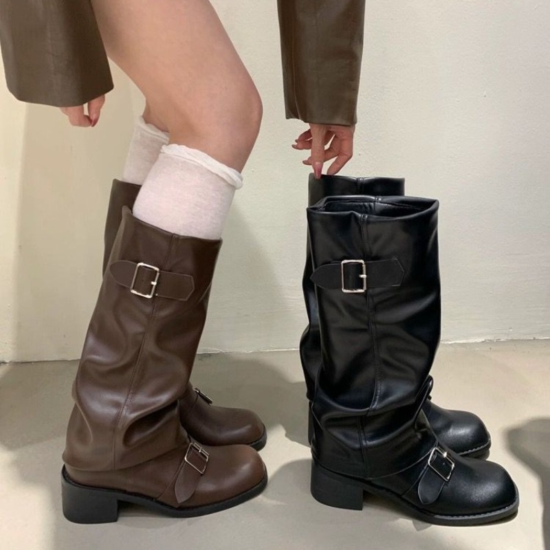 2025Botas de mujer hasta la ro - Street Fashion Winter 2025 reseña y precio