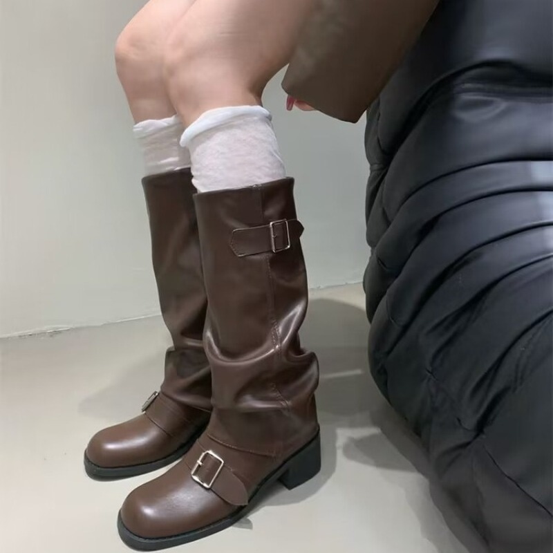 2025Botas de mujer hasta la ro - Street Fashion Winter 2025 reseña y precio