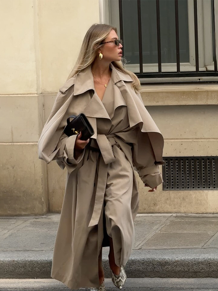 Gabardina con solapa lisa para - Street Fashion Winter 2025 reseña y precio